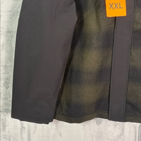 NWT New Pendleton Green Black Plaid Wool Blend Full Zip Hooded Jacket Size XXL